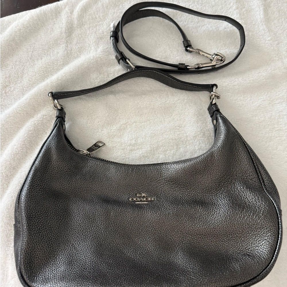 Coach Gunmetal Leather Women's Bag